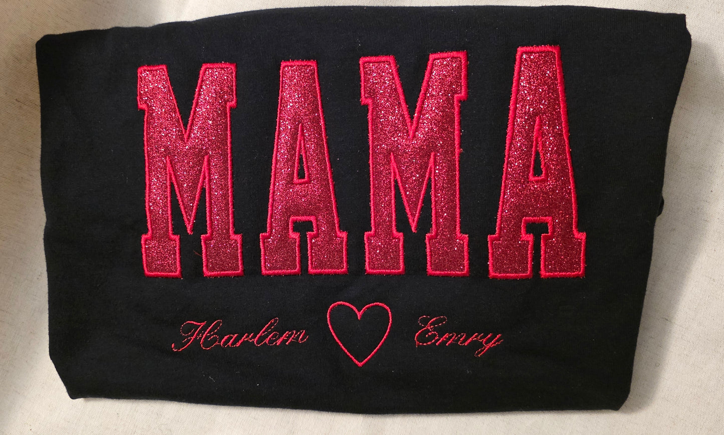 MAMA Embroidered T Shirt