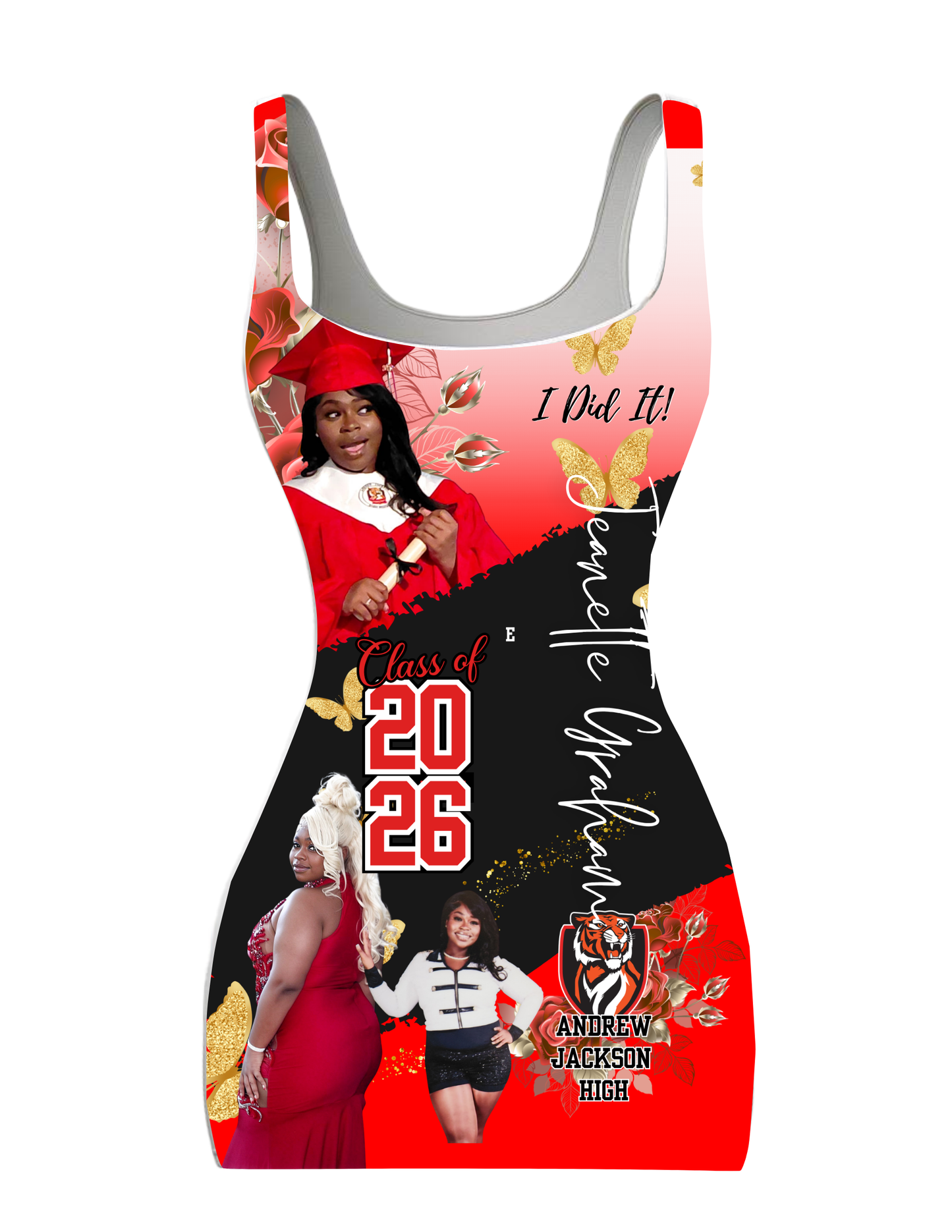 Personalized Senior All-Over print "I DID IT" dress - post graduation