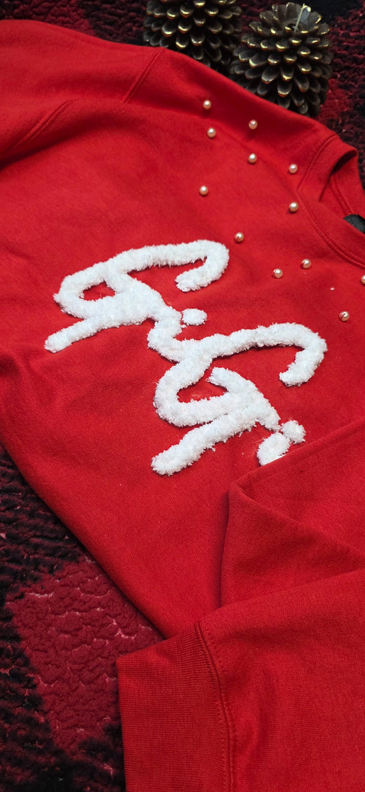 Personalized Chenille Yarn Sweatshirt