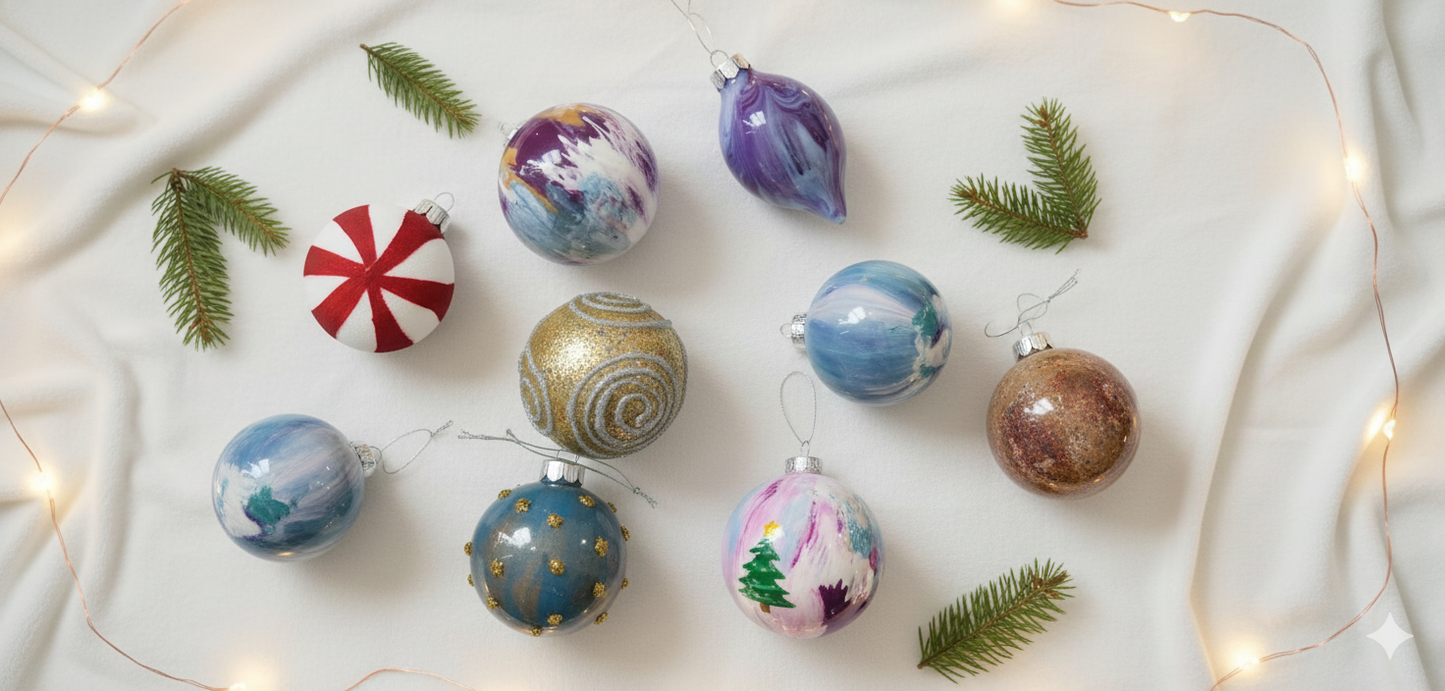December 12: Marble Holiday Ornament Class - Kids Free
